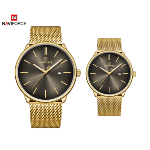 NAVIFORCE 3012 Waterproof Couple Watch Fashion Sports Trend Steel Band wristwatches